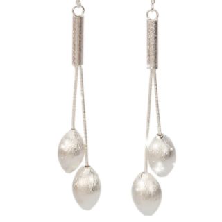  Copper 925 Silver Electroplate Olive Beads Chandelier Dangle Earrings