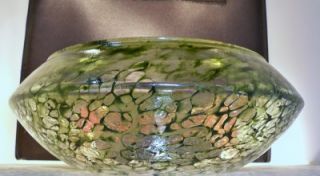 kosta boda corfu bowl with handle green red large nib