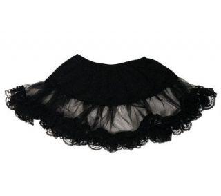 Black Lace Petticoat Plus Size Ladies Costume Acessory —