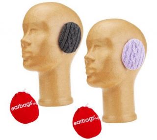Two Pairs of Sweater Knit Earbags Bandless Earmuffs —