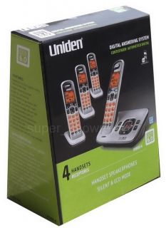 New Uniden Cordless Phones Digital Answering Machine System 4 Handset