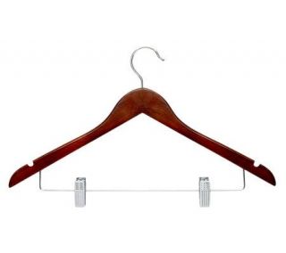 Honey Can Do 12 Pack Cherry Finish Wood Suit Hangers —