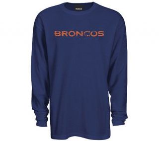NFL Denver Broncos Long Sleeve Faded Waffle T Shirt —