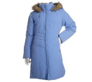 Centigrade Washable Down/Feather 3/4 Length Quilted Coat —