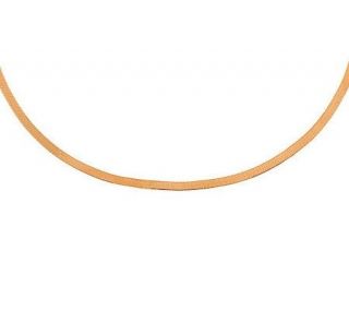 Milor 18 Polished Herringbone Necklace, 14K Gold 4.50g —