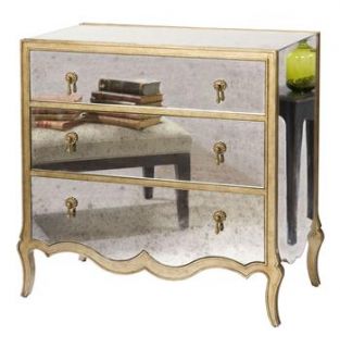 Corinne Hollywood Regency French Mirrored Dresser