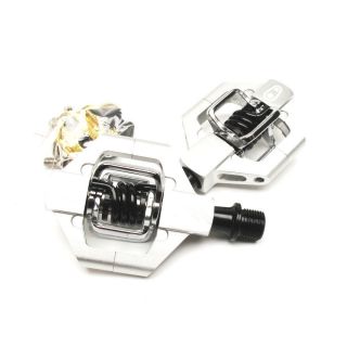 Crank Brother Candy 2 Silver w Cleats Mountain Bike Pedals 296G