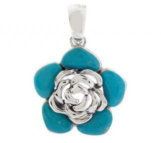 Sterling Turquoise Flower Enhancer —