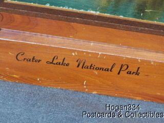 Vintage Wood Crater Lake National Park Oregon Souvenir Jewelry Trinket