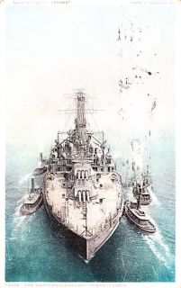 OLD 1918 SUPERDREADNAUGHT USS PENNSYLVANIA BATTLESHIP WW1 SHIP ANTIQUE