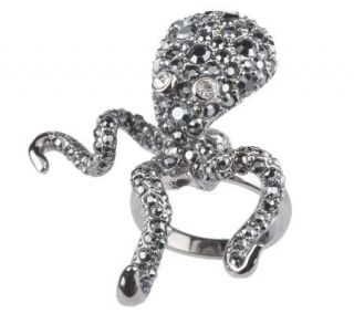 Kenneth Jay Lanes Pave Pacific Octopus Ring —
