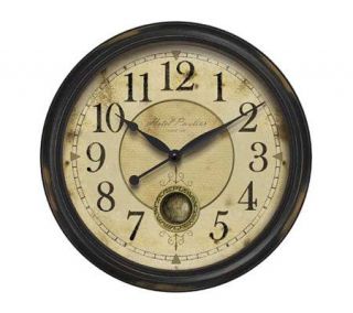 Internal Pendulum Distressed Resin Wall Clock by Infinity —