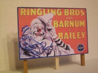 scale Ringling Brothers and Barnum and Bailey Billboard Structure