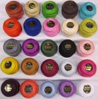 25 Anchor Crochet Cotton Balls by J&P Coats *No.8 Crochet Thread