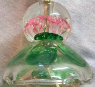 Vintage Joe Zimmerman Art Glass Paperweight Lamp Signed