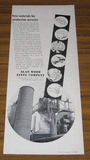  Vintage Ad Alan Wood Steel Company Conshohocken Pennsylvania