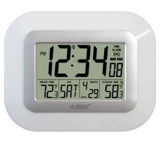 La Crosse Technology WS 811561W Solar Digital Wall Clock   H356374