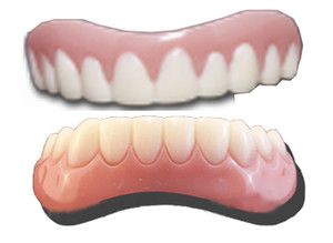   Teeth Secure Smile False Upper Lower Cosmetic Veneers Dental Combo