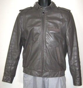 Cottrell Hayes Vtg Leather Motorcycle Jacket Gray Mens Size 38 M Torn