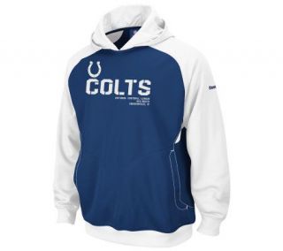 NFL Colts Mens Sideline Performance Hooded Sweatshirt —