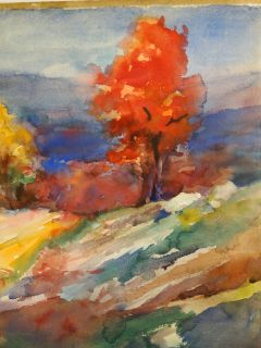 George Constantine Massachusetts Impressionist Fall Landscape w C