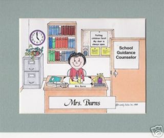 Personalized Cartoon School Guidance Counselor Teacher