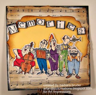 OLD BLUEGRASS COUNTRY BAND l k photo examples ART IMPRESSIONS RUBBER