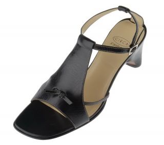 Circa Joan & David Leather Wedge Heel Sandals —
