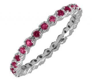 Simply Stacks Sterling Prong Set Created Ruby Stackable Ring