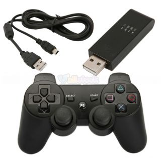 New Wireless Controller with USB Receiver Charging Cable for Sony PS3