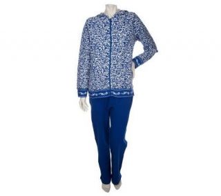 Sport Savvy Stretch French Terry Printed Jacket & Pull on Pants