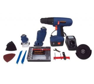Inventek 18V Cordless 5 in 1 Power Tool Kit w/ Accessories —
