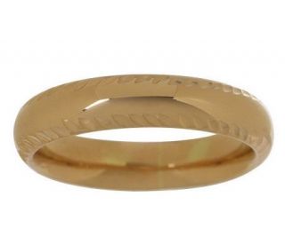 EternaGold Fancy Border Silk Fit Band Ring, 14K Gold —
