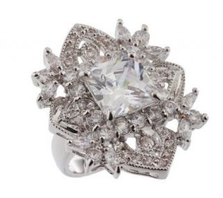 Sharon Cases Elaborate Simulated Diamond Ring —