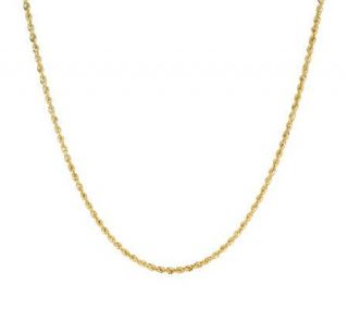 16 High Polished Rope Necklace 18K Gold, 1.9g   J27083