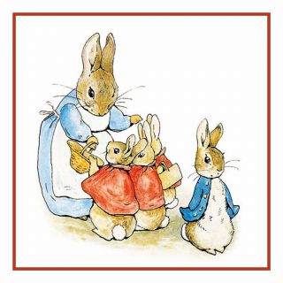 Peter Rabbit Family Walk Counted Cross Stitch Chart