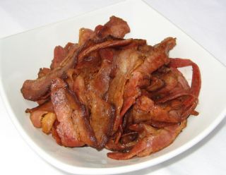  over cooked or uncooked bacon and cook or reheat as required