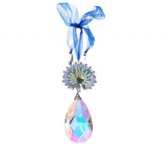 Kirks Folly Limited Edition Lucky Peacock Crystal Ornament —