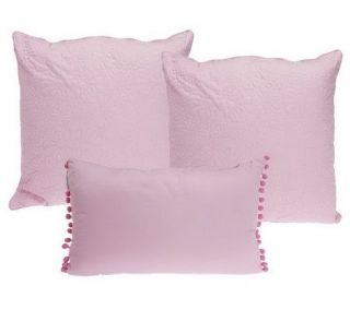 Isaac Mizrahi Live Set of 3 Veronica Floral Accent Pillows — 