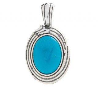 American West Oval Turquoise Sterling Enhancer —