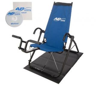 Ab Lounge Plus Abdominal Fitness Machine w/DVD,Floor Mat and Meal Plan 