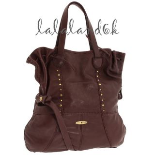 LUCKY BRAND SUNSET JUNCTION BROWN FOLDOVER CONVERTIBLE TOTE CROSSBODY