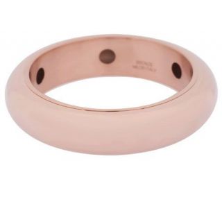 Bronzo Italia Large Bold Polished Domed Round Bangle —