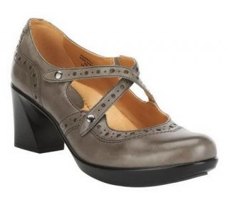 Earth Primrose Leather Mary Janes with Heel —