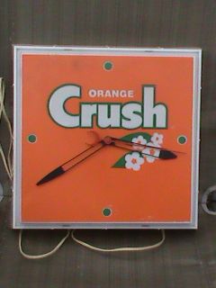 Vintage Used Orange Crush Soda Advertising Clock