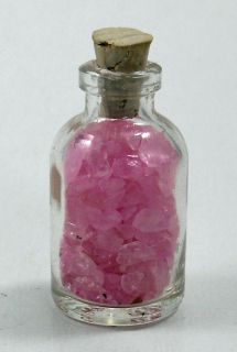 Rose Quartz Mini Gemstone Bottle Crystal Chip Stones B1