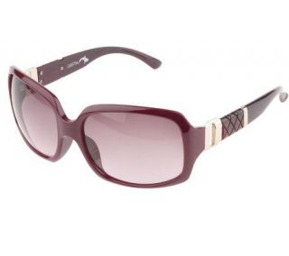 Gretta Metal Hardware Quilted Detail Square Sunglasses   A93488