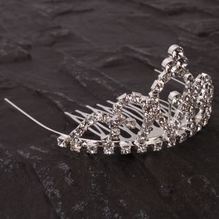  Exquisite Tiara Rhinestone Crown Bridal Hair Comb Pin 004