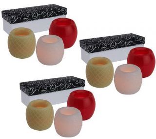 h199097 set of 9 candle impressions mini flameless candles in 3 