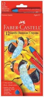 Faber Castell 12ct Jumbo Beeswax Crayons 129012
